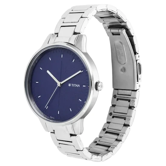 Titan analog blue dial women's outlet watch